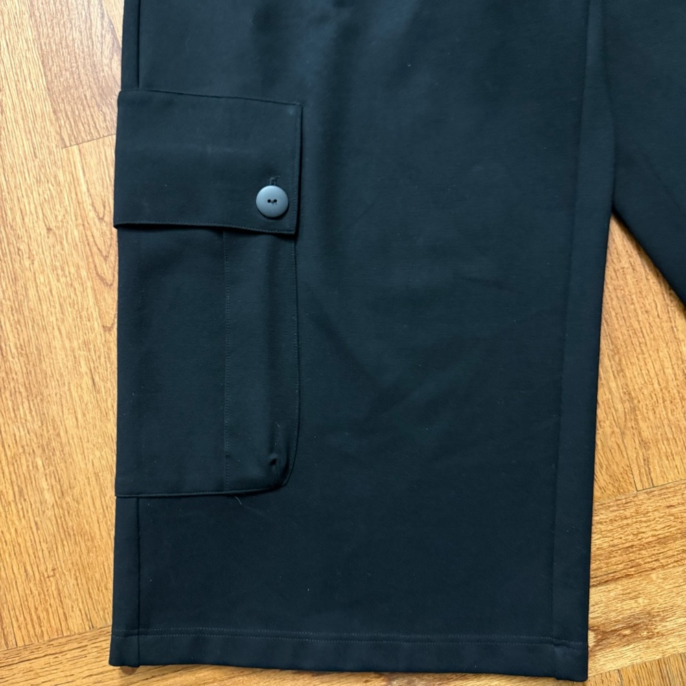 Planet by Lauren G wide leg crop pants with elastic waist in black size 1 - Picture 4 of 12